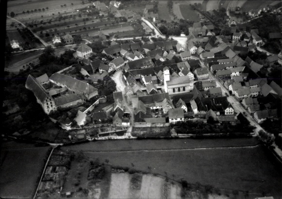 Ak Ebenhausen Schäftlarn in Opper-Beieren, luchtfoto uit 1957