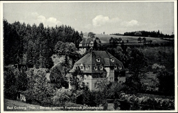Postcard Bad Colberg Heldburg in Thuringia, Frankenruh convalescent home, rear view