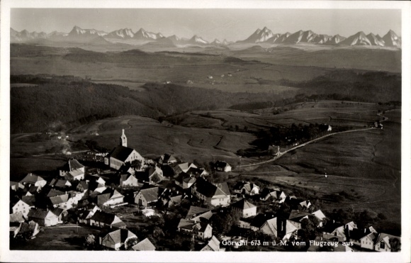 Ak Görwihl im Schwarzwald, Luftbild