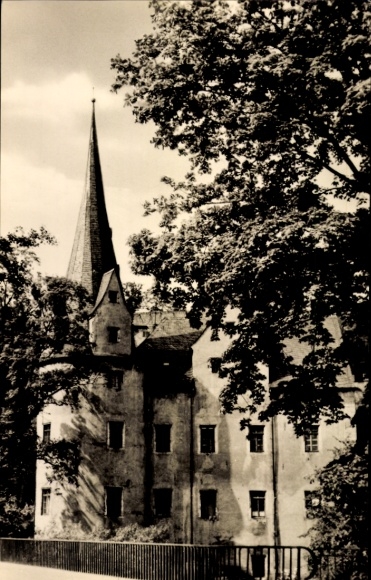 Postcard Hartenstein Erzgebirge, view of the Stein Castle