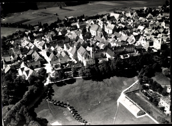 Ak Schongau in Opper-Beieren, luchtfoto, stadspanorama