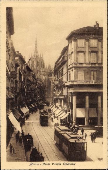 PC Milano Milan Lombardia, Corso Vittorio Emanuele, tram