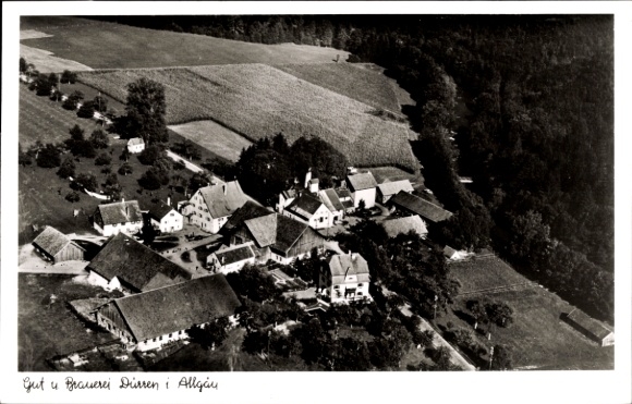 Ak Dürren Kißlegg im Allgäu, Fliegeraufnahme