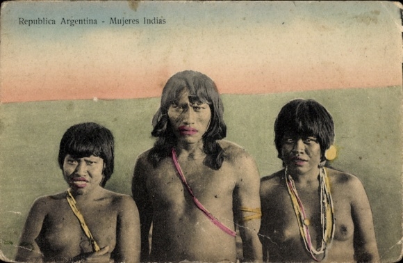 Postcard Argentina, South American ethnic types, natives