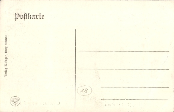 Postcard Burg Schlitz Hohen Demzin in Mecklenburg, Inn of the Golden Peace