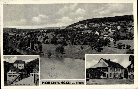 PC Hohentengen Hochrhein BW, total view, Röteln Castle, Alfred Boller department store