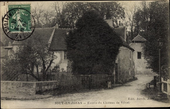 Postcard Jouy en Josas Yvelines, Entrance to Château de Vilvet