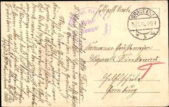 Postcard Grudziądz Graudenz West Prussia, New Infantry Barracks Regiment 175, Pioneer Barracks Batl. 26