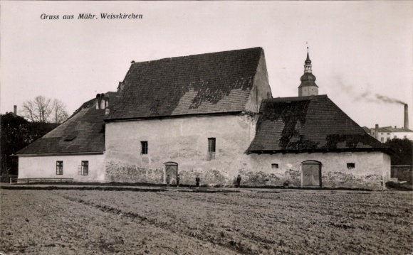 Ak Hranice na Moravě Mährisch Weißkirchen Region Olmütz, Kirche
