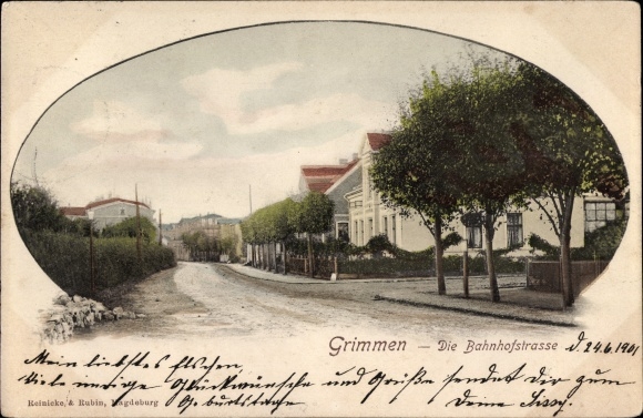 Ak Grimmen in Mecklenburg-Vorpommern, Bahnhofstrasse