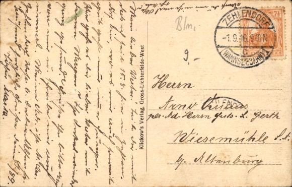 Postcard Berlin Zehlendorf, Grunewald-Allee
