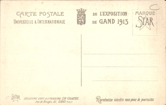 Postcard Gand Gent East Flanders, Exposition Universelle 1913, Palais du Canada