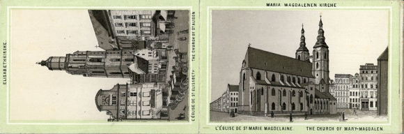 20 litho PCs in envelope, souvenir of Breslau with synagogue