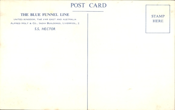 Ak Blue Funnel Line, SS Hector