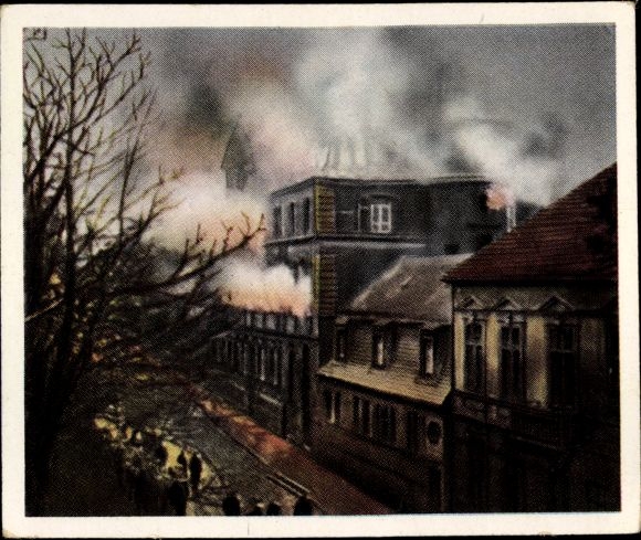 Sammelbild Nachkriegszeit Nr. 74 Febr. 1924 Pfalz, Ende d. Separatisten, Brand Bezirksamt Pirmasens
