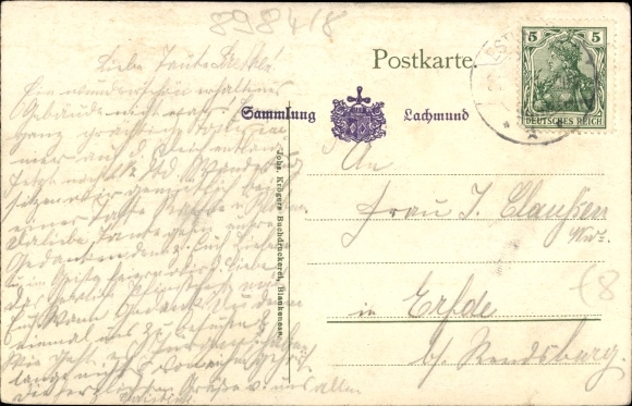 Postcard Hamburg Harburg Cranz, View of the oldest house in Cranz, destroyed in 1911