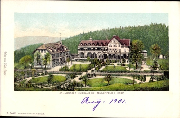 Postcard Clausthal Zellerfeld in the Upper Harz, Johannes-Kurhaus