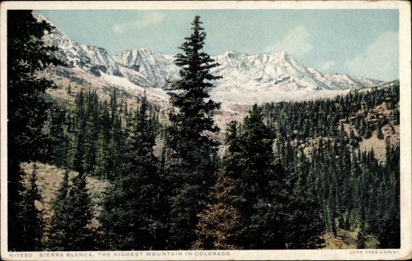 AK Colorado Verenigde Staten, Sierra Blanca, de hoogste berg