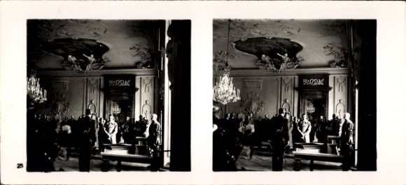Stereo Raumbild Foto "Großdeutschlands Wiedergeburt" Nr. 25, Begrüßung in Salzburg