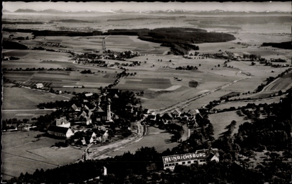 Ak Heinrichsburg Eberhardzell in Oberschwaben Württemberg, Blick auf  Heinrichsburg, ländliche Um