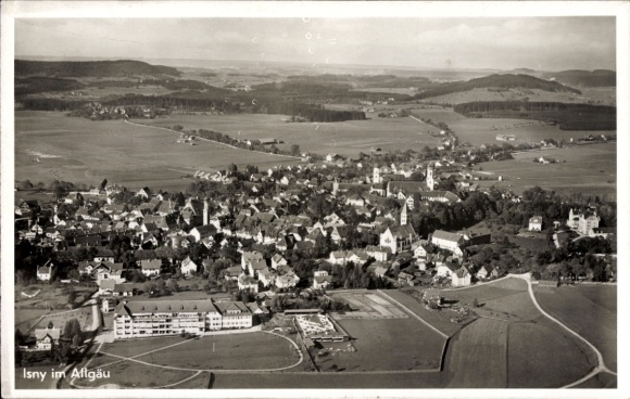 Ak Isny im Allgäu, Fliegeraufnahme