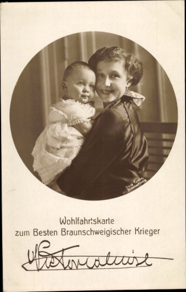 Ak Prinzessin Viktoria Luise von Preußen, Herzogin zu Braunschweig und Lüneburg mit Prinz, Wohlfahrt