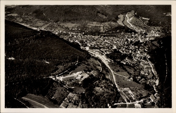 Postcard Bad Urach in the Swabian Alb Württemberg, aerial photograph