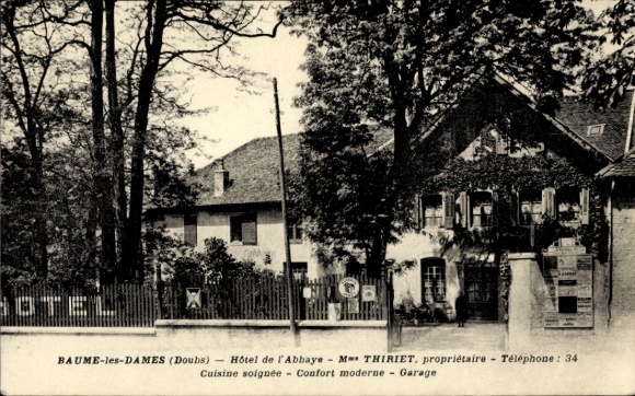 Ak Baume les Dames Doubs, Hotel de l'Abbay