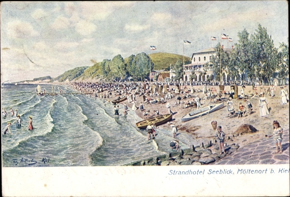 Ak Möltenort Heikendorf aan de Kieler Fjord, Strandhotel Seeblick