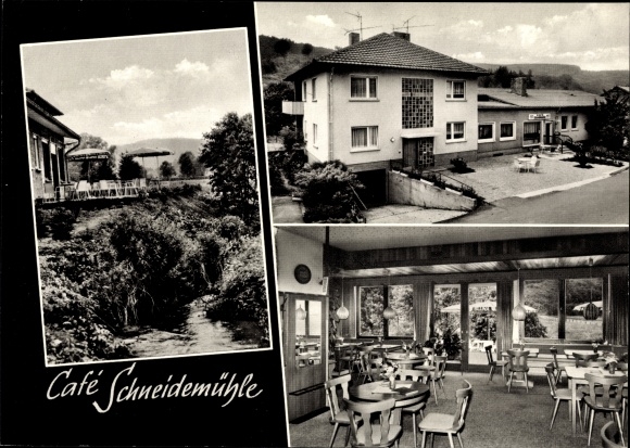 Ak Rengshausen Knüllwald in Hessen, Café Schneidemühle