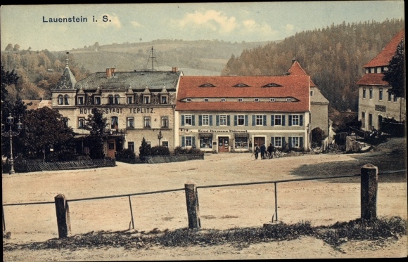 PC Lauenstein Altenberg in the Erzgebirge, street section, Hotel Stadt Teplitz