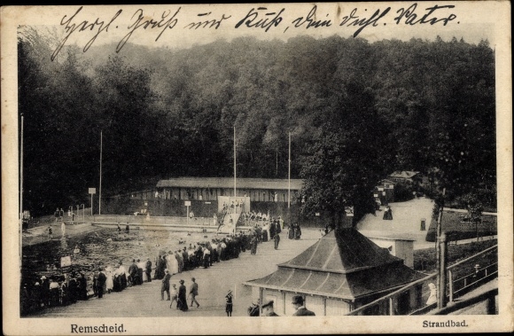 Postcard Remscheid in the Bergisches Land, municipal lido