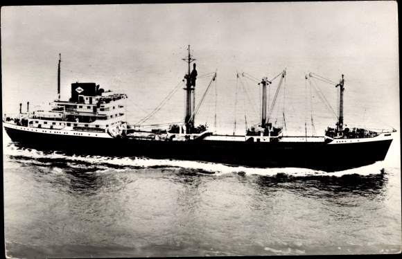 Postcard MV Congokust, MV Senegalkust, NV Nederlandse Tank en Paketvaart Mij.