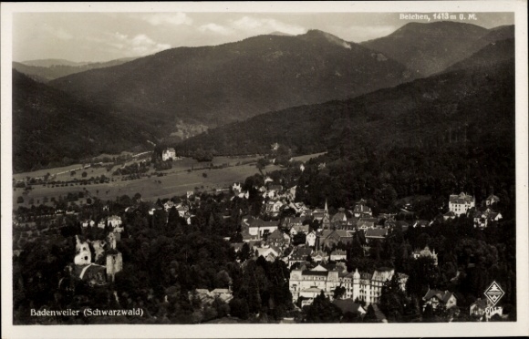 Ak Badenweiler im Schwarzwald, Fliegeraufnahme