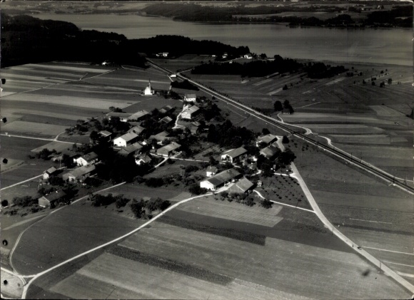 Postcard Bayerbach am Simsee Baierbach Stephanskirchen Upper Bavaria, aerial photograph