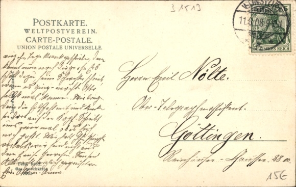 Postcard Wunstorf in Lower Saxony, Langestraße