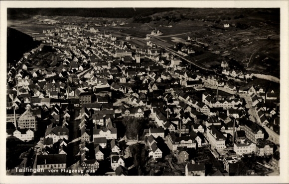 Postcard Tailfingen Albstadt in the Zollernalbkreis, aerial photograph