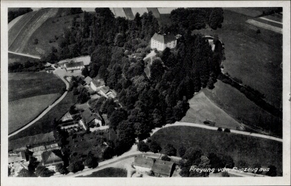 Postcard Freyung in the Bavarian Forest, aerial photograph