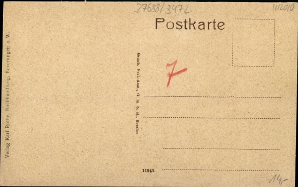 Postcard Beverungen on the Weser, Marktstraße