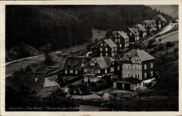 Postcard Altenfeld Großbreitenbach in Thuringia, Altenfeld (Thür. Wald) Masserberger Straße