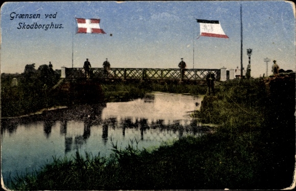 Ak Skodborg Schottburg Dänemark, Skodborghus, Grenze