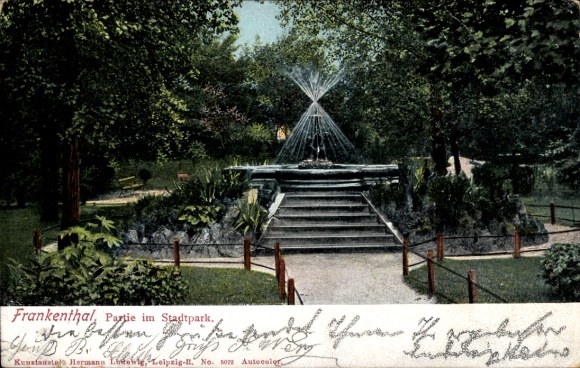 Ak Frankenthal in der Pfalz, im Stadtpark
