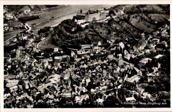 Postcard Kulmbach in Upper Franconia, aerial photograph
