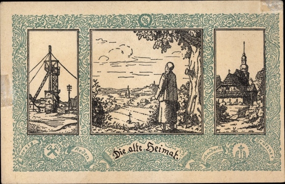 Artist PC Silesia, the old homeland, colliery, church, Borsig, Eichendorff, voting card