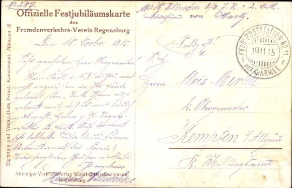 Artist Postcard Kelheim an der Donau Lower Bavaria, Liberation Hall, 100th anniversary of the liberation struggles