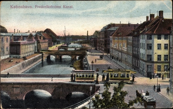 Postcard København Kopenhagen Dänemark, Frederiksholms Kanal