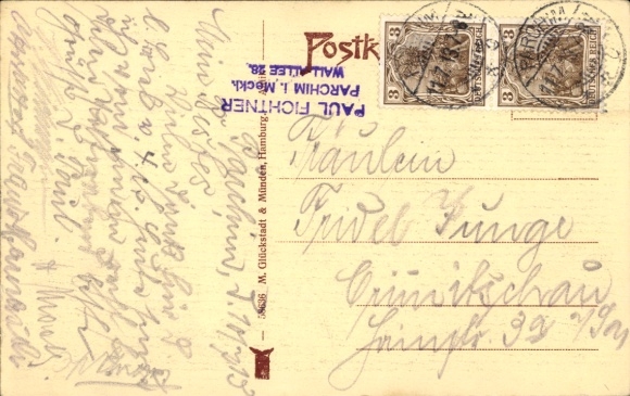 Postcard Slate Parchim in Mecklenburg, general view