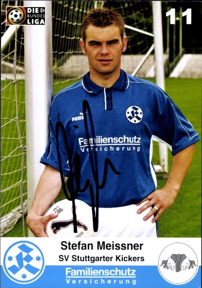 Autograph card footballer Stefan Meissner, SV Stuttgarter Kickers, autograph