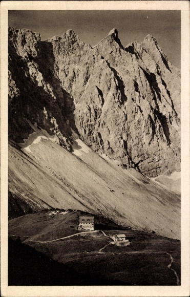 Postcard Hinterriß Vomp in Tyrol, Falkenhütte, Karwendel