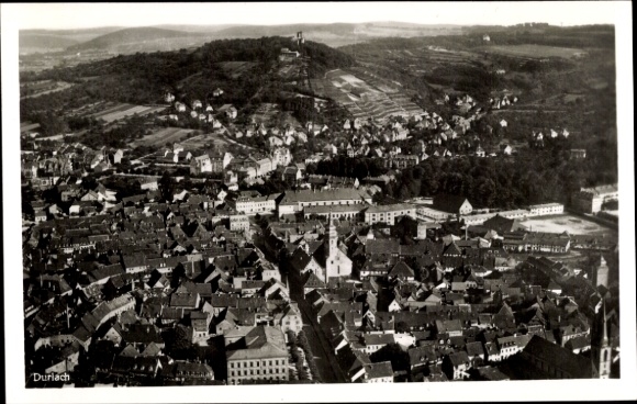 Ak Durlach Karlsruhe in Baden, Fliegeraufnahme